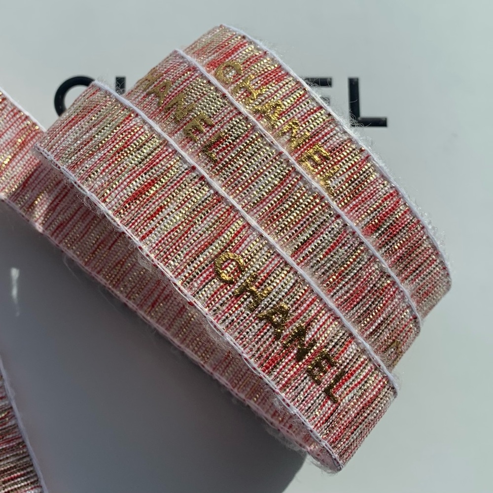 100% Genuine Chanel Ribbon Pink 1 Yard